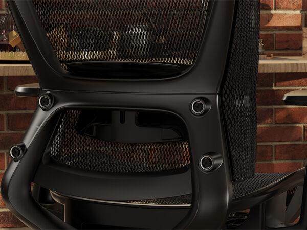 Headrest for Office Chair ELATASK, Not General, Grey Mesh Black Frame - Image 9