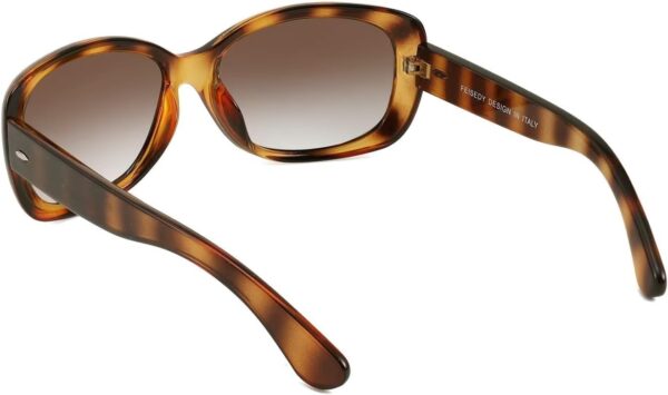 Vintage Square Sunglasses for Women Men Havana Thick Wrap Around Sun Glasses B2703 - Image 3