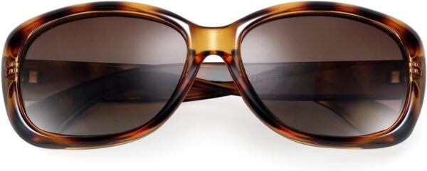 Vintage Square Sunglasses for Women Men Havana Thick Wrap Around Sun Glasses B2703 - Image 4