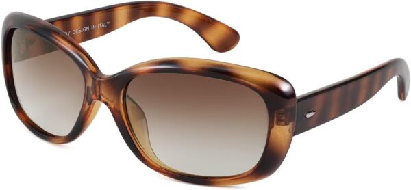 Vintage Square Sunglasses for Women Men Havana Thick Wrap Around Sun Glasses B2703 - Image 2