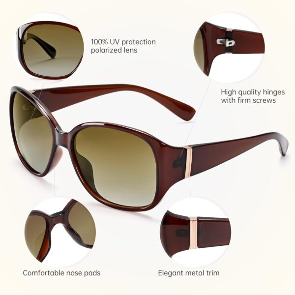 Oversized Sunglasses Womens Trendy Large Driving Sun Glasses Ladies Big Sunnies Shades - Image 9