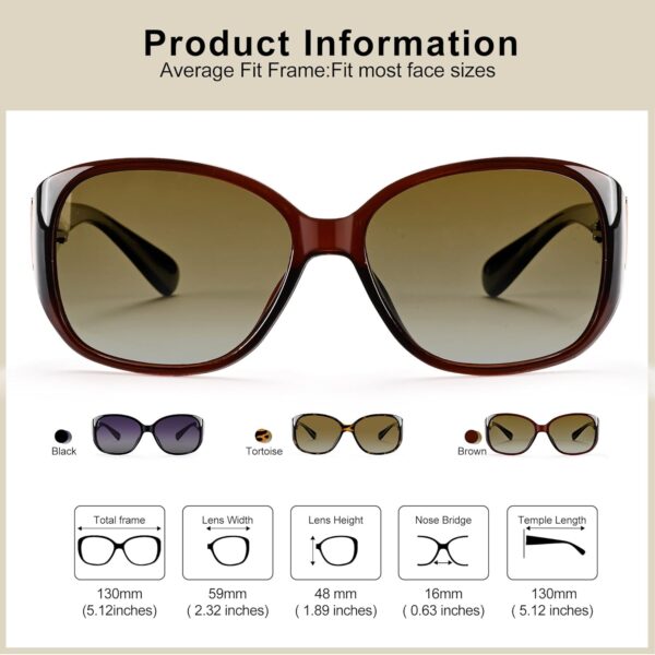 Oversized Sunglasses Womens Trendy Large Driving Sun Glasses Ladies Big Sunnies Shades - Image 3
