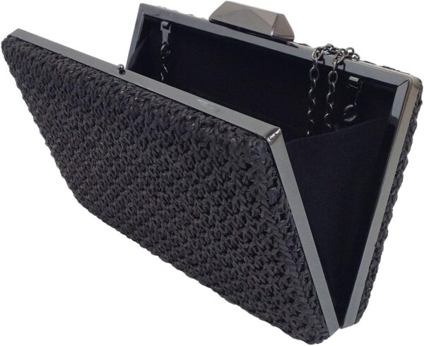 Natural Straw Box Clutch - Image 5