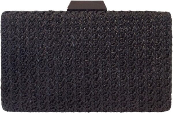Natural Straw Box Clutch - Image 4