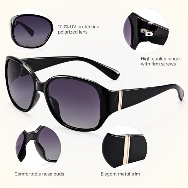 Oversized Sunglasses Womens Trendy Large Driving Sun Glasses Ladies Big Sunnies Shades - Image 4