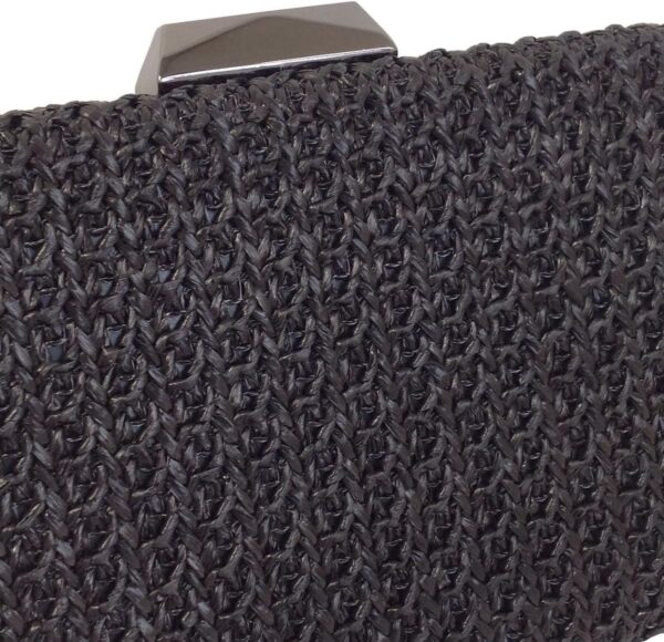 Natural Straw Box Clutch - Image 6