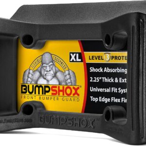 The Original Front Bumper Guard & Front Bumper Protection License Plate Frame. Tougher Than Steel! (BumpShox XL (2.25" Thick))
