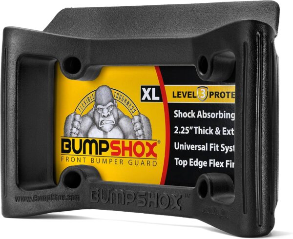 The Original Front Bumper Guard & Front Bumper Protection License Plate Frame. Tougher Than Steel! (BumpShox XL (2.25" Thick))