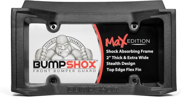 The Original Front Bumper Guard & Front Bumper Protection License Plate Frame. Tougher Than Steel! (BumpShox XL (2.25" Thick)) - Image 8