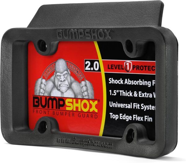 The Original Front Bumper Guard & Front Bumper Protection License Plate Frame. Tougher Than Steel! (BumpShox XL (2.25" Thick)) - Image 5