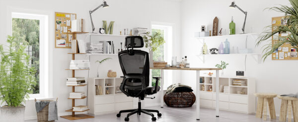Headrest for Office Chair ELATASK, Not General, Grey Mesh Black Frame - Image 10