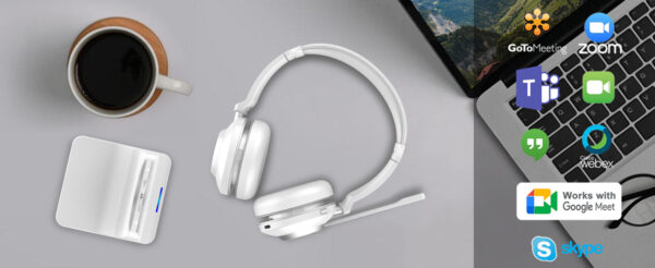 Wireless Headset with Mic for Work, Bluetooth Headset with Microphone (AI Noise Canceling & Mic Mute), Wireless Headset with USB Dongle & Charging Dock for Work/Home/Office/Call Center/PC/Laptop/Zoom - Image 16