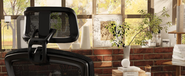 Headrest for Office Chair ELATASK, Not General, Grey Mesh Black Frame - Image 12