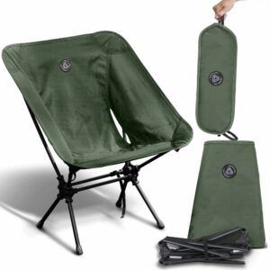 Low Back Ultralight Folding Camping Chairs with Storage Pouch